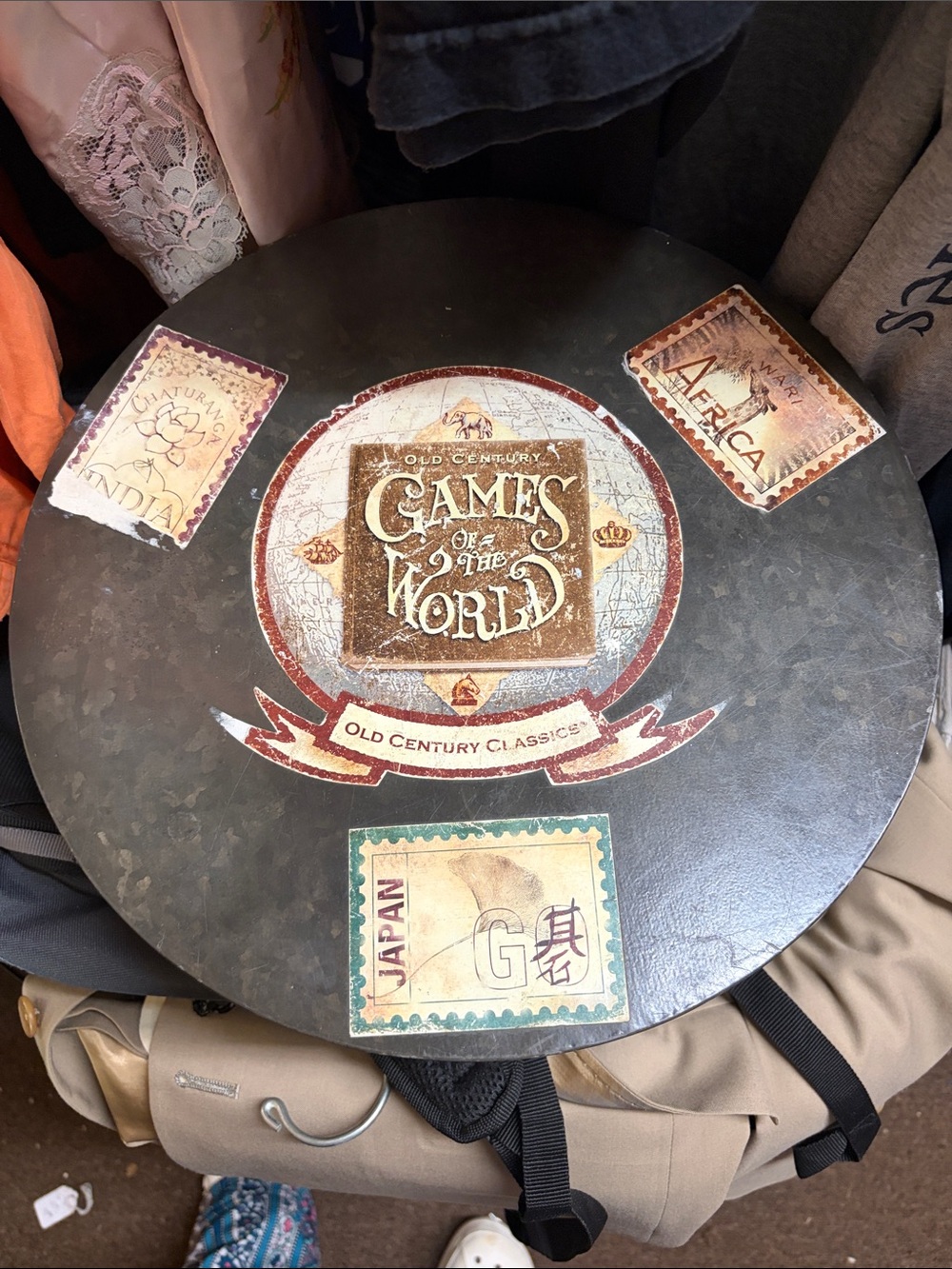 Round Game Table - Black